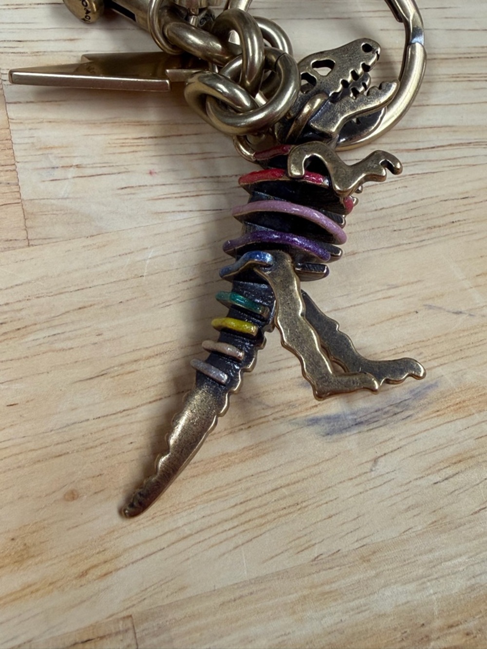 Coach colorful Dinosaur Keychain - Picture 5 of 10